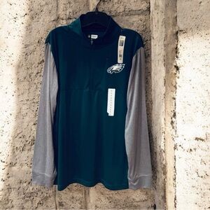 NWT NFL Team Apparel Eagles 1/4 Zip Pullover